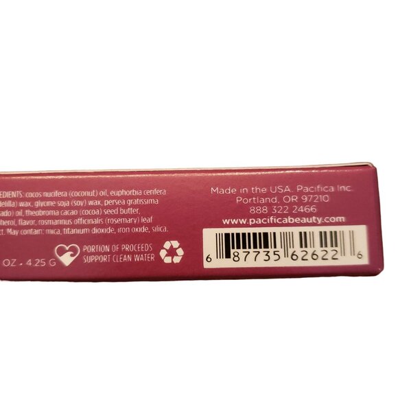 NEW Pacifica SUGARED FIG Color Quench Lip Tint Coconut Oil Vegan Cruelty Free - Picture 5 of 6
